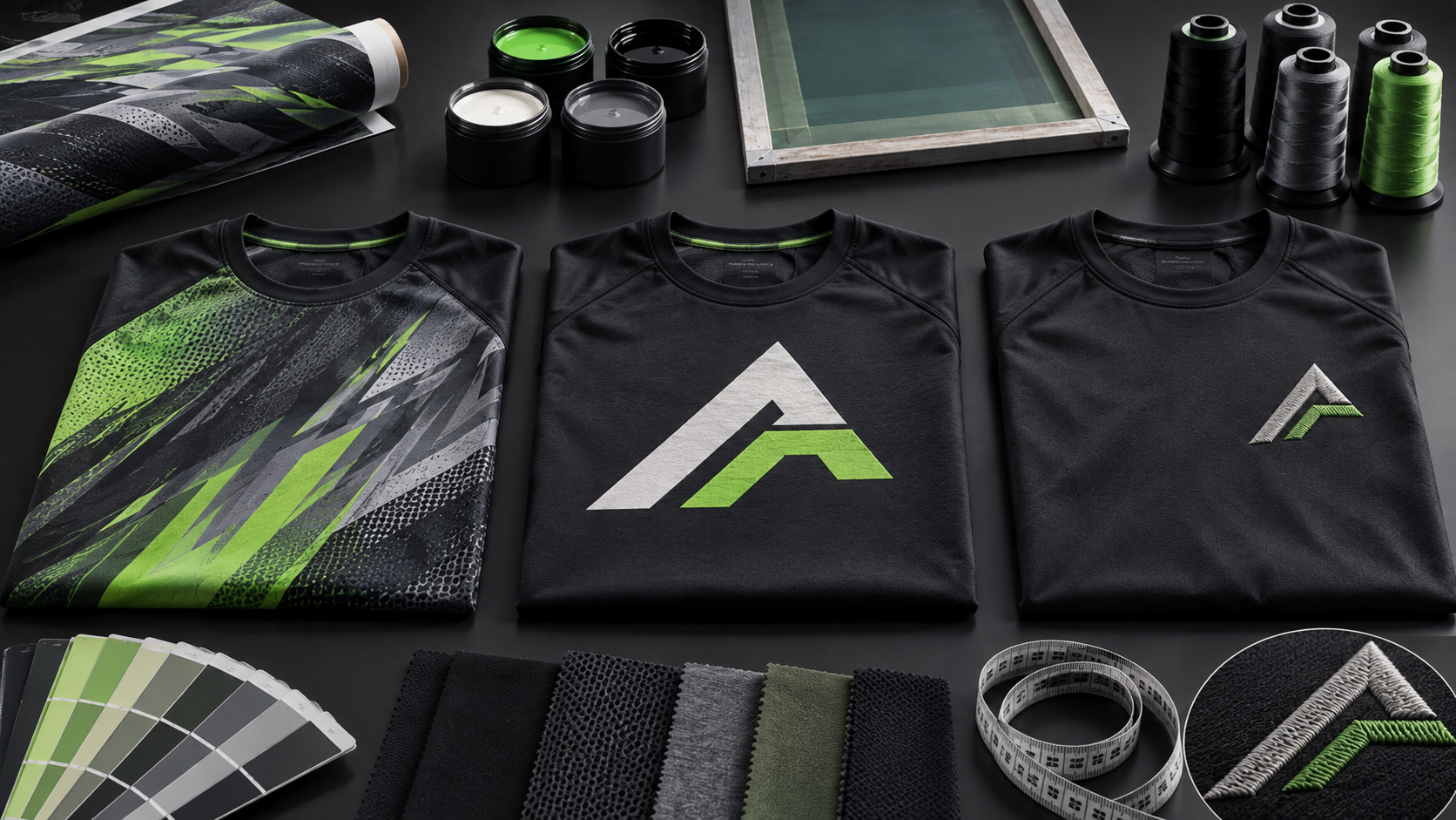 Screen printing frame over a folded t-shirt